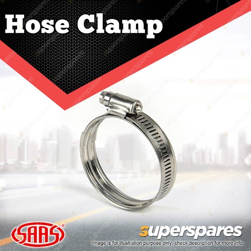 SAAS Higher Pressure Hose Clamp - Dual Bead Stainless Steel OD 45mm