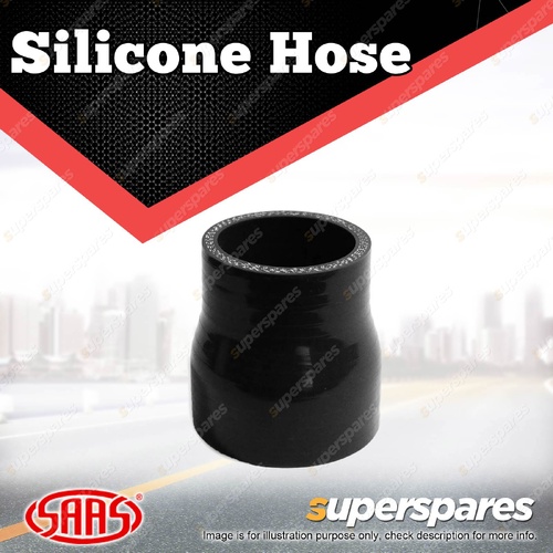 SAAS Silicone Hose Straight Reducer 51 x 57 x 76mm Black Multi Ply Construction