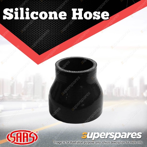 SAAS Silicone Hose Straight Reducer 51 x 76 x 76mm Black Multi Ply Construction