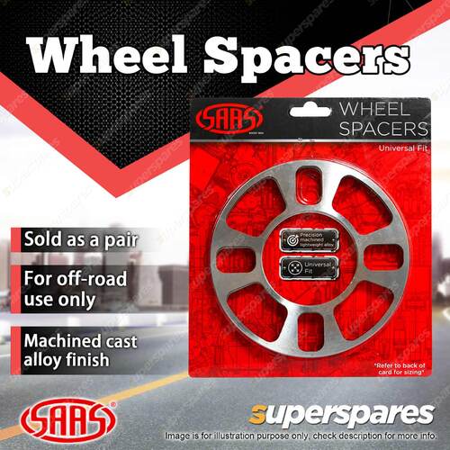 2 Pack SAAS Wheel Spacers Universal 4 Studs ID 71mm OD 151mm Depth 12mm