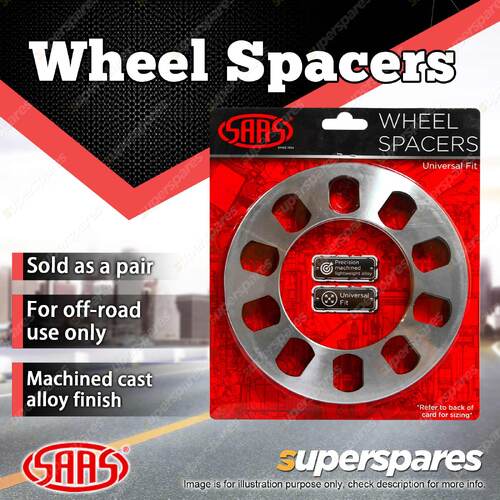 2 Pack SAAS Wheel Spacers Universal 5 Studs ID 90mm OD 164mm Depth 5mm