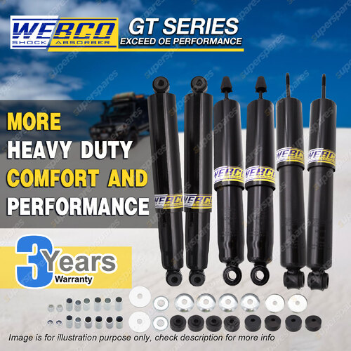 6 x Front Rear Webco HD Pro Shock Absorbers for FORD F100 F150 4WD quad front