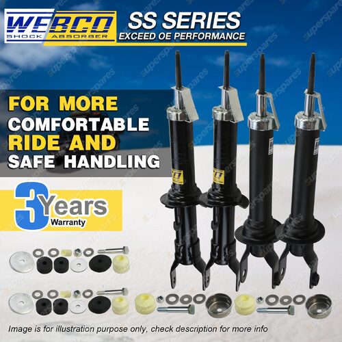 Front Rear Webco Pro Shock Absorbers for FAIRLANE LTD LANDAU AU II III Sedan IRS