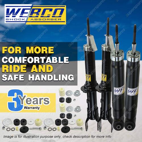 4 Strut Webco Pro Shock Absorbers for FORD FALCON FAIRMONT AU1 2 3 SEDAN 98-02