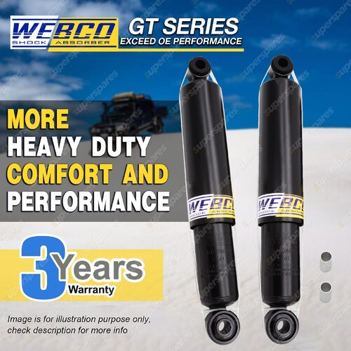 2 Rear WEBCO Pro HD Shock Absorbers for MITSUBISHI CHALLENGER PB 2.5 4WD 09 ON