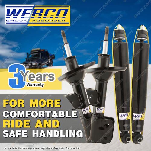 Front + Rear Webco HD Pro Shock Absorbers for JEEP GRAND CHEROKEE WH 4WD Wagon