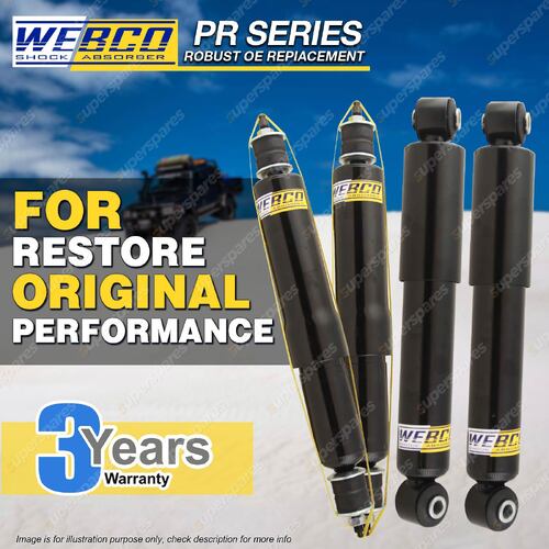 Front + Rear Webco ProE Shock Absorbers for FORD ECONOVAN JH 1.8 2.0 Van 00-06