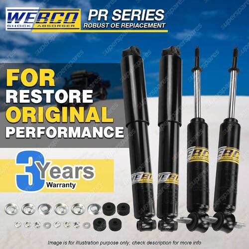 Front + Rear Webco Pro Shock Absorbers for TOYOTA HILUX 2WD RN20 RN22 RN23 RN25