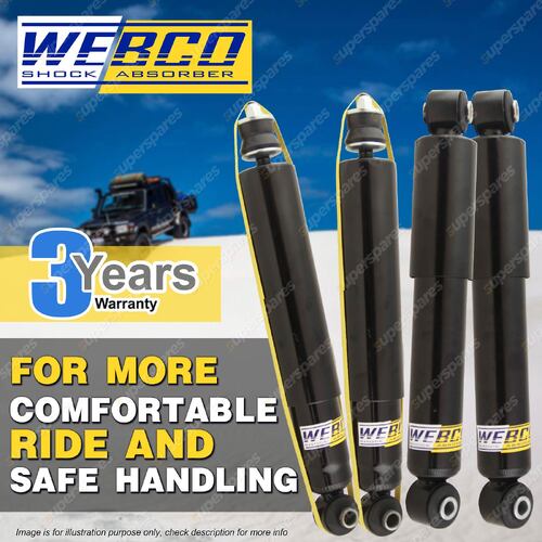 Front + Rear Webco Pro Shock Absorbers for HOLDEN RODEO 2WD TFR R7 R9 Ute 88-03