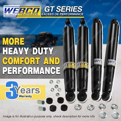 Front + Rear Webco HD Pro Shock Absorbers for ISUZU NPR Some models 89-06,