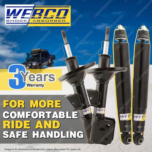 Front + Rear Webco Elite Shock Absorbers for NISSAN ELGRAND E51 Wagon May-02-10