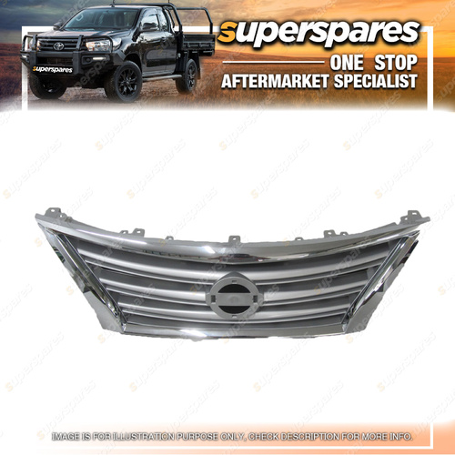 Superspares Chrome Painting Silver Grille for Nissan Pulsar B17 11/2012-ONWARDS