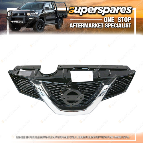 Superspares Black Chrome Grille for Nissan X Trail T32 03/2014-ONWARDS