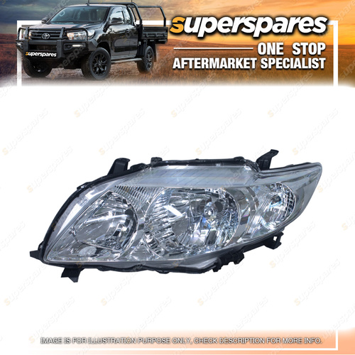 Superspares LH Halogen Headlight for Toyota Corolla Sedan ZRE152 05/2007-09/2009