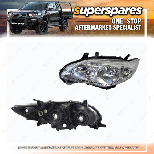 Superspares Left Halogen Headlight for Toyota Corolla Sedan ZRE152 SERIES 2