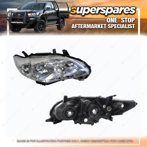 Superspares Right Halogen Headlight for Toyota Corolla Sedan ZRE152 SERIES 2