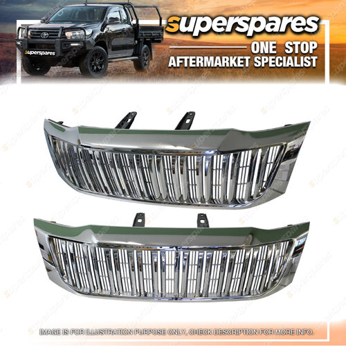 Performance Vertical Bar Grille for Toyota Hilux TGN KUN GGN Full Chrome