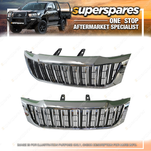 Performance Vertical Bar Grille for Toyota Hilux TGN KUN GGN Chrome/Black