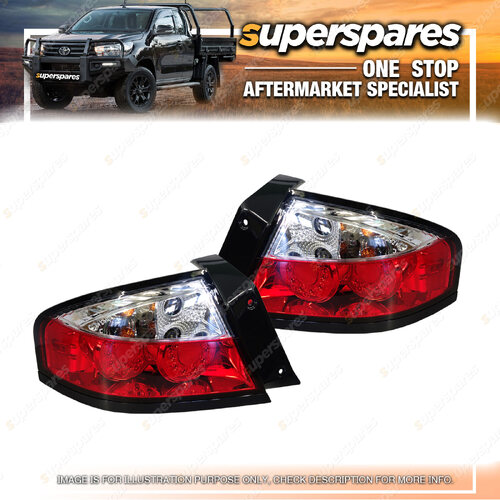 Superspares Led Tail Light Set for Ford Falcon BA BF SEDAN Tinted Lens