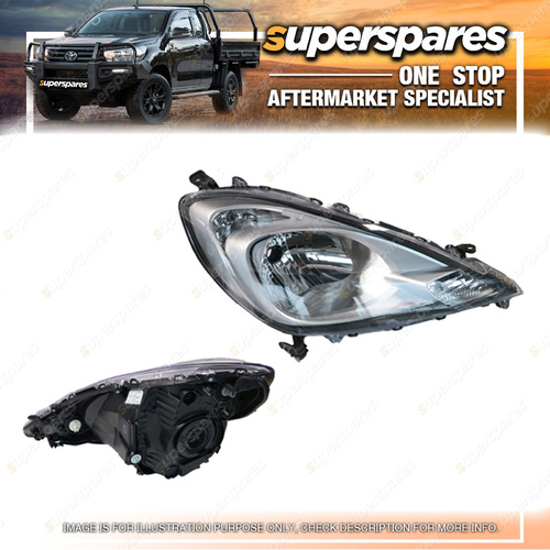 Superspares RH Headlight for Honda Jazz GE Silver/Chrome Painting 04/2011-2014