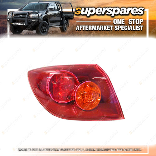 Superspares Left Outer Tail Light for Mazda 3 Hatchback BK 01/2004-12/2008