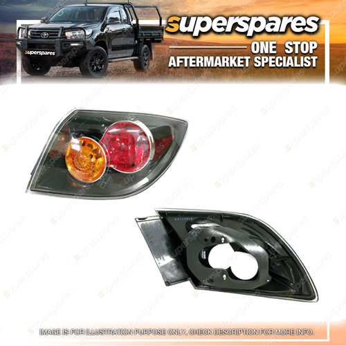 Superspares Right Outer Tail Light for Mazda 3 Hatchback BK Black/Amber/Red