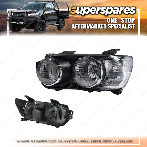 Left Hand Side Head Light for Holden Barina TM 10/2012-ON With Chrome Round Rim