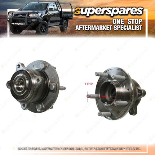 Superspares Rear Wheel Hub With Bearing for Opel Astra AS 09/2012-2013 1.4T