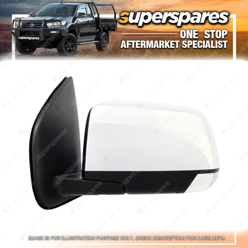 Superspares Left Hand Side Door Mirror Chrome for Isuzu D-Max With Lamp