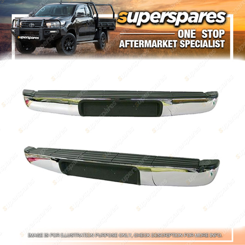 Chrome Rear Step Bar Flat Top for Mitsubishi Triton ML MN 07/2006-12/2014