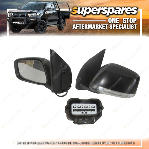 Left Electric Door Mirror for Nissan Pathfinder R51 Black Withled Blinker