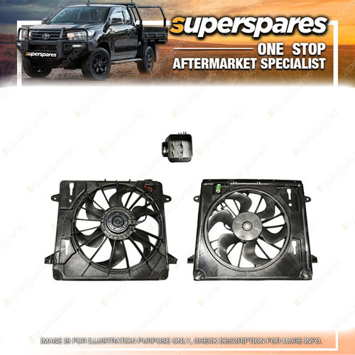 Superspares Radiator Fan for Jeep Wrangler JK With Resistor 03/2007-2018