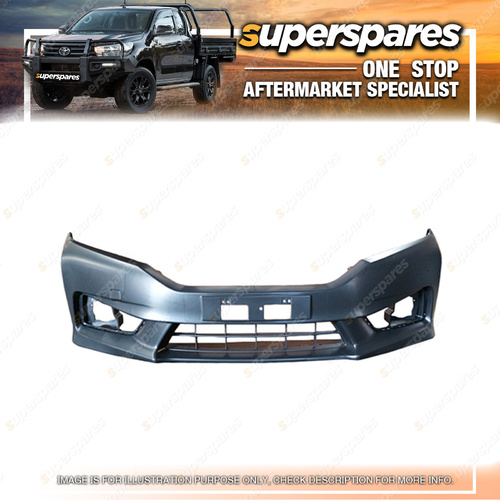 Superspares Front Bumper Bar Cover for Honda City GM With Fog Light Hole 2014-On