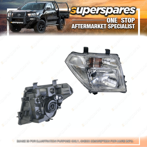 Superspares Headlight Right Hand Side Manual Adjustment for Nissan Navara D40