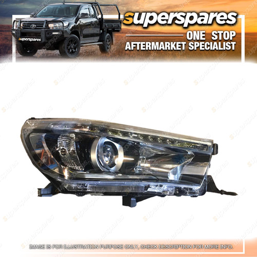 Superspares Headlight Right Hand Side for Toyota Hilux TGN GUN GGN 2.8L 3.0L