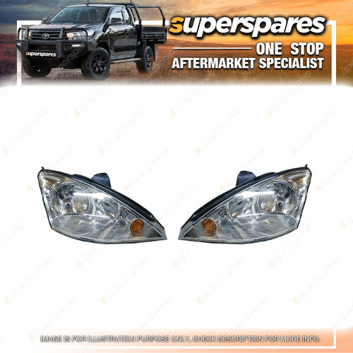 Head Light Right & Left Side for Ford Focus LR 1.8L 2.0L 10/2002 - 12/2004