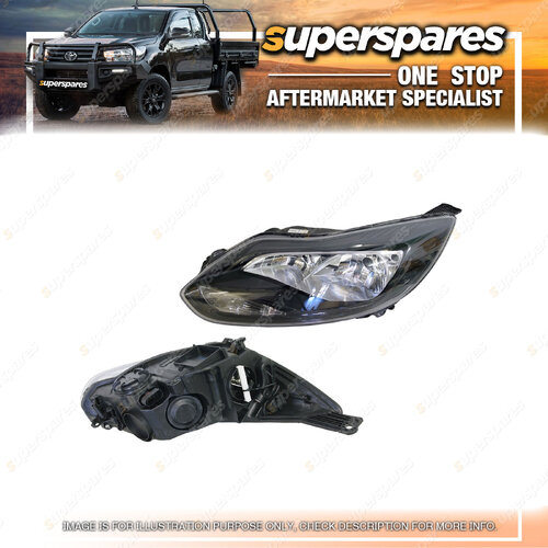 Black Right & Left Side Headlight for Ford Focus LW 04/2011 - 11/2014