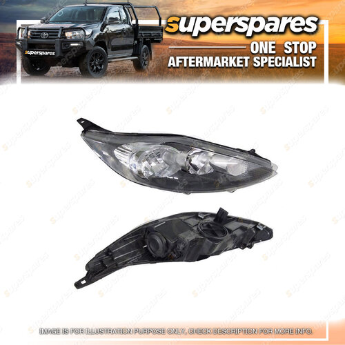 Right & Left Halogen Headlight for Ford Fiesta WS WT Black 09/2008-07/2013