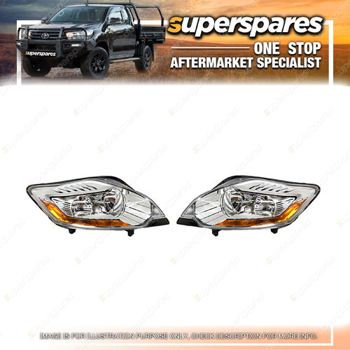 Pair of Head Light Right & Left Side for Ford Kuga TE 2012 - 2013