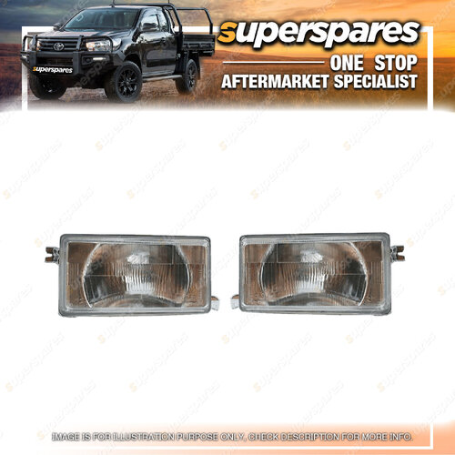 Pair of Head Light Right & Left Side for Holden Astra Lb/Lc 1984 - 1987