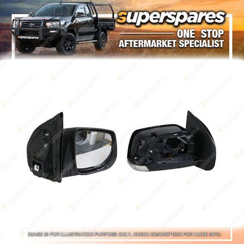 RH LH Black Door Mirror W/ LIGHT FOLDING No HEATED for Holden Colorado RG 12-16