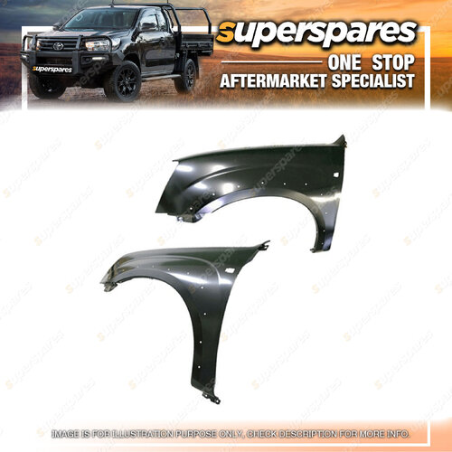 Right & Left Guard With Blinker Flare Holes for Holden Rodeo Dual Cab RA