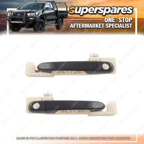 Right & Left Front Door Handle With Bracket With Key Hole for Hyundai Accent MC