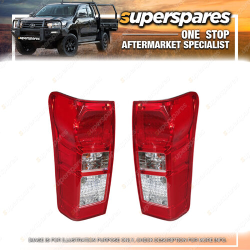 Pair of Tail Light Right & Left Side for Isuzu D Max Tf 07/2012 - On