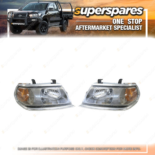 Head Light Right & Left for Mitsubishi Challenger Pa 09/2000-06/2004