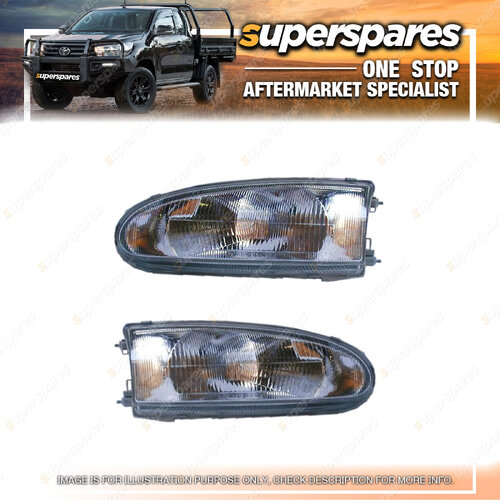 Headlight Right & Left for Mitsubishi Lancer CC 10/1992 - 02/1996