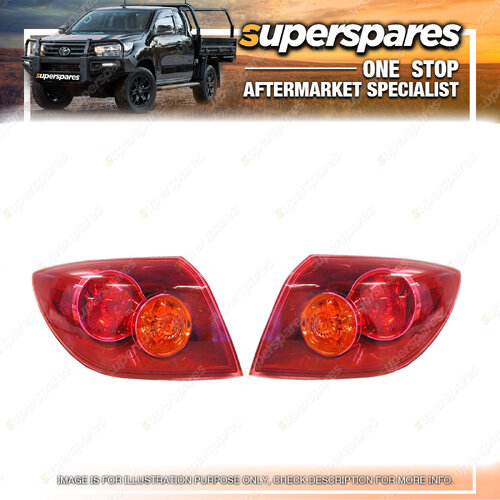 Right & Left Outer Tail Light for Mazda 3 Hatchback BK 01/2004-12/2008