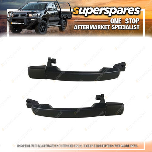 Right & Left Side Rear Outer Door Handle for Nissan Navara D40 05-15 Black