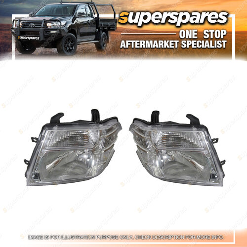 Right & Left Headlight for Nissan Navara D40 Spain Built 02/2010-04/2015