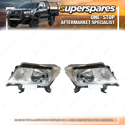 Pair of Right & Left Headlight for Nissan Navara D23 05/2015-ONWARDS